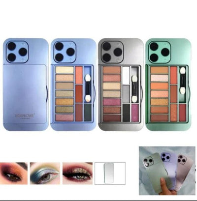14 Pro Max Iphone Shaped Eyeshadow Palette With Mirror Back