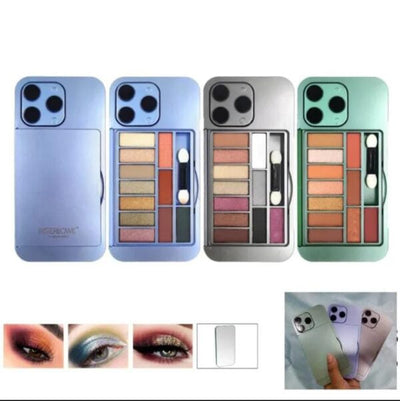 14 Pro Max Iphone Shaped Eyeshadow Palette With Mirror Back